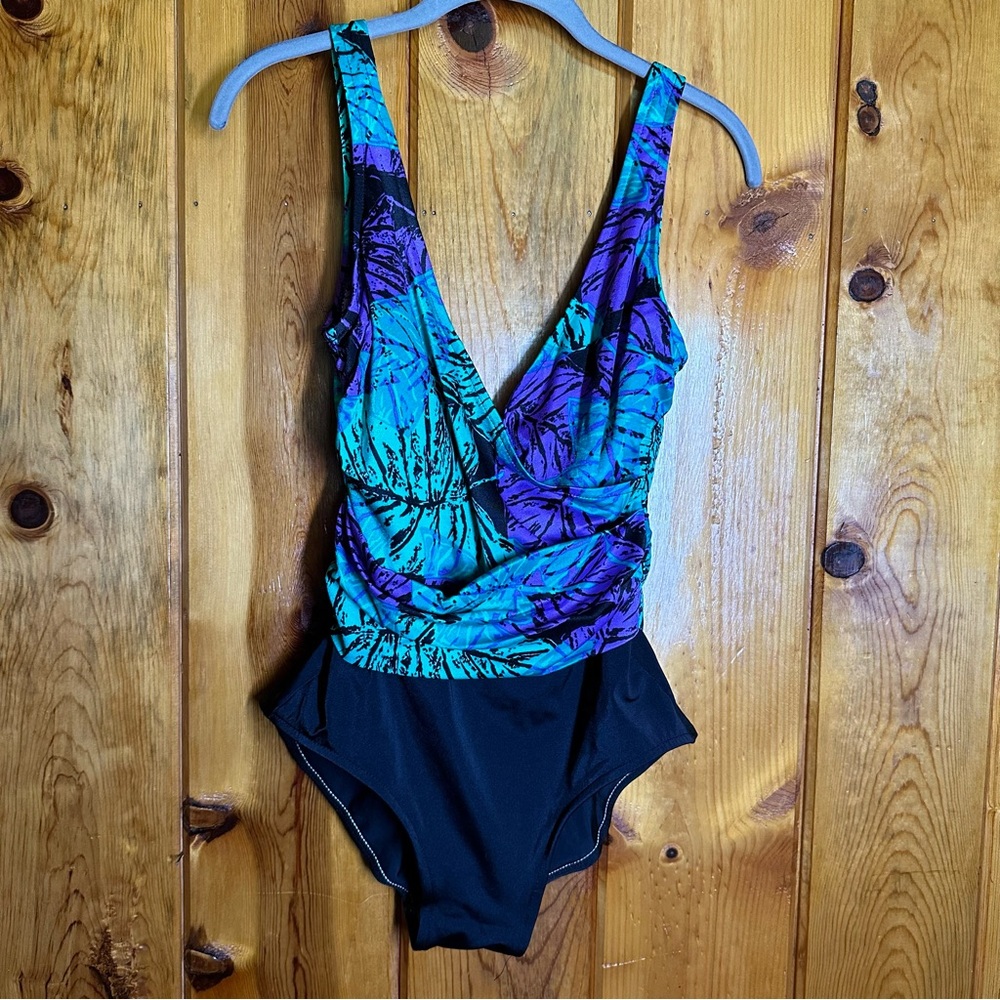 Vintage Catalina Shape Maker Floral One Piece Swimsuit